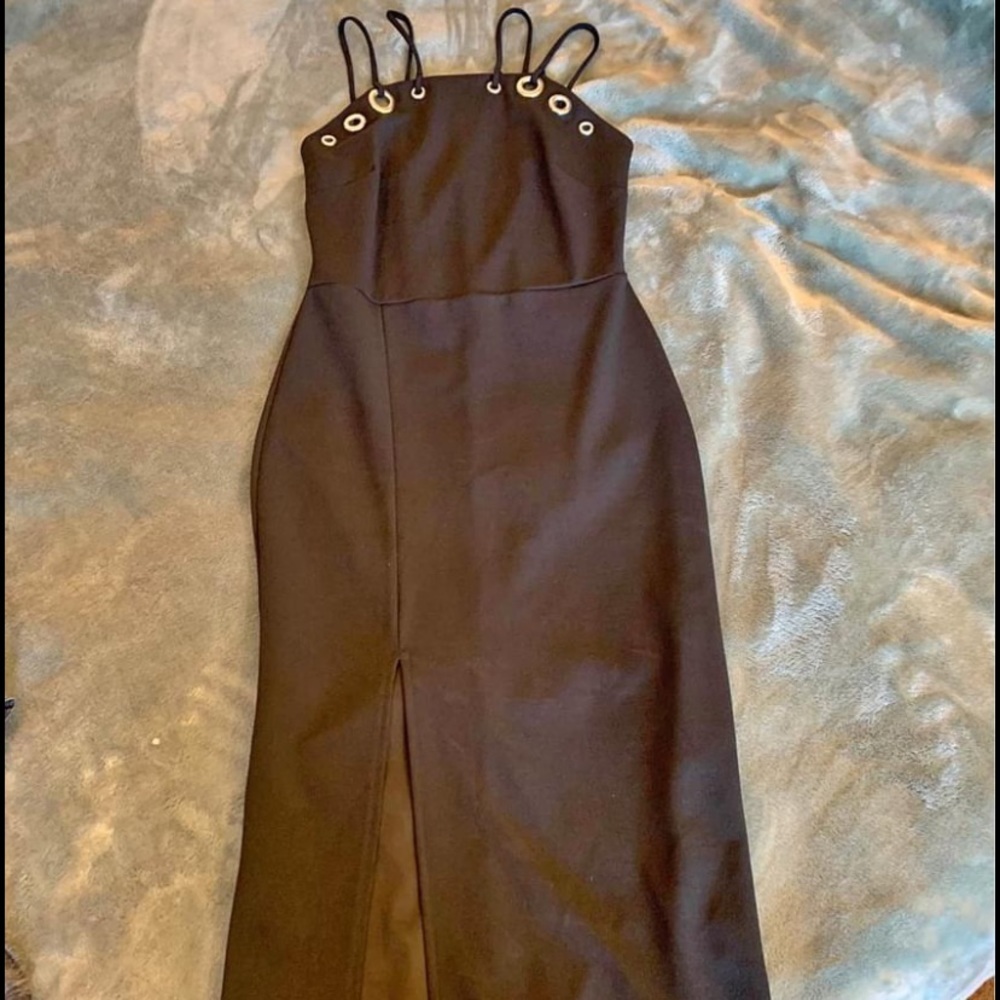 Vintage Black Eyelet Dress - Picture 2 of 5